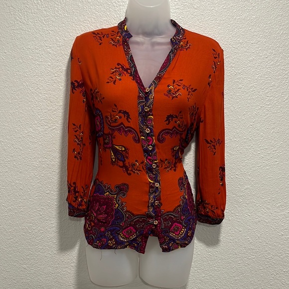 Jones New York Tops - Orange Jones New York PM Sleeves Blouse